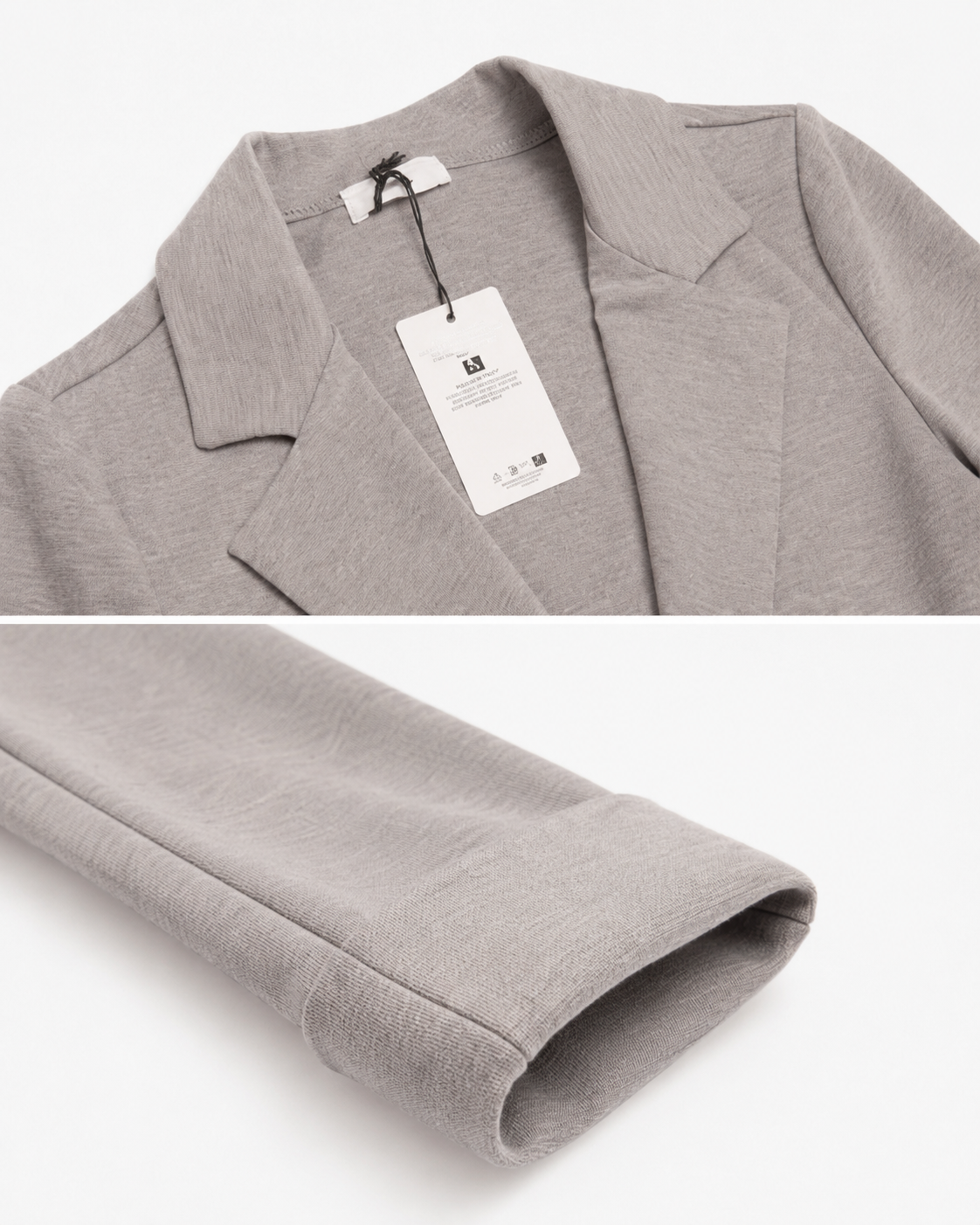 Sacou gri feminin cu design modern și finisaje premium.