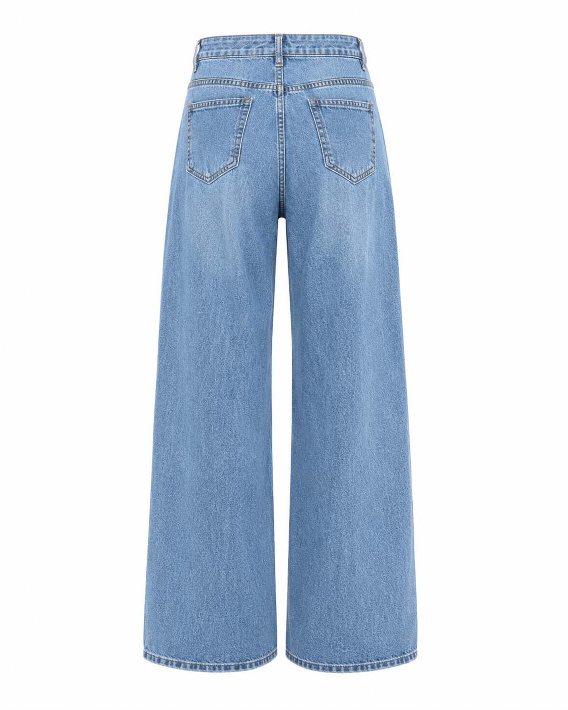 Blugi damă wide leg albastru deschis – vedere produs din spate