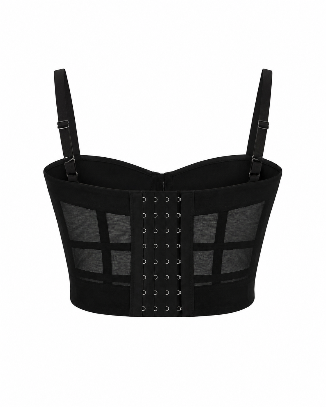 Model purtând corset damă cu inserții transparente și croială modernă.