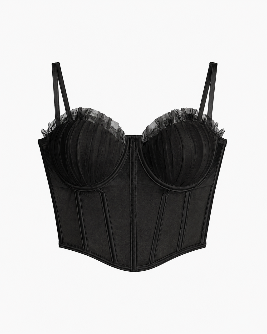 Corset elegant pentru femei cu volănașe și aspect sofisticat.