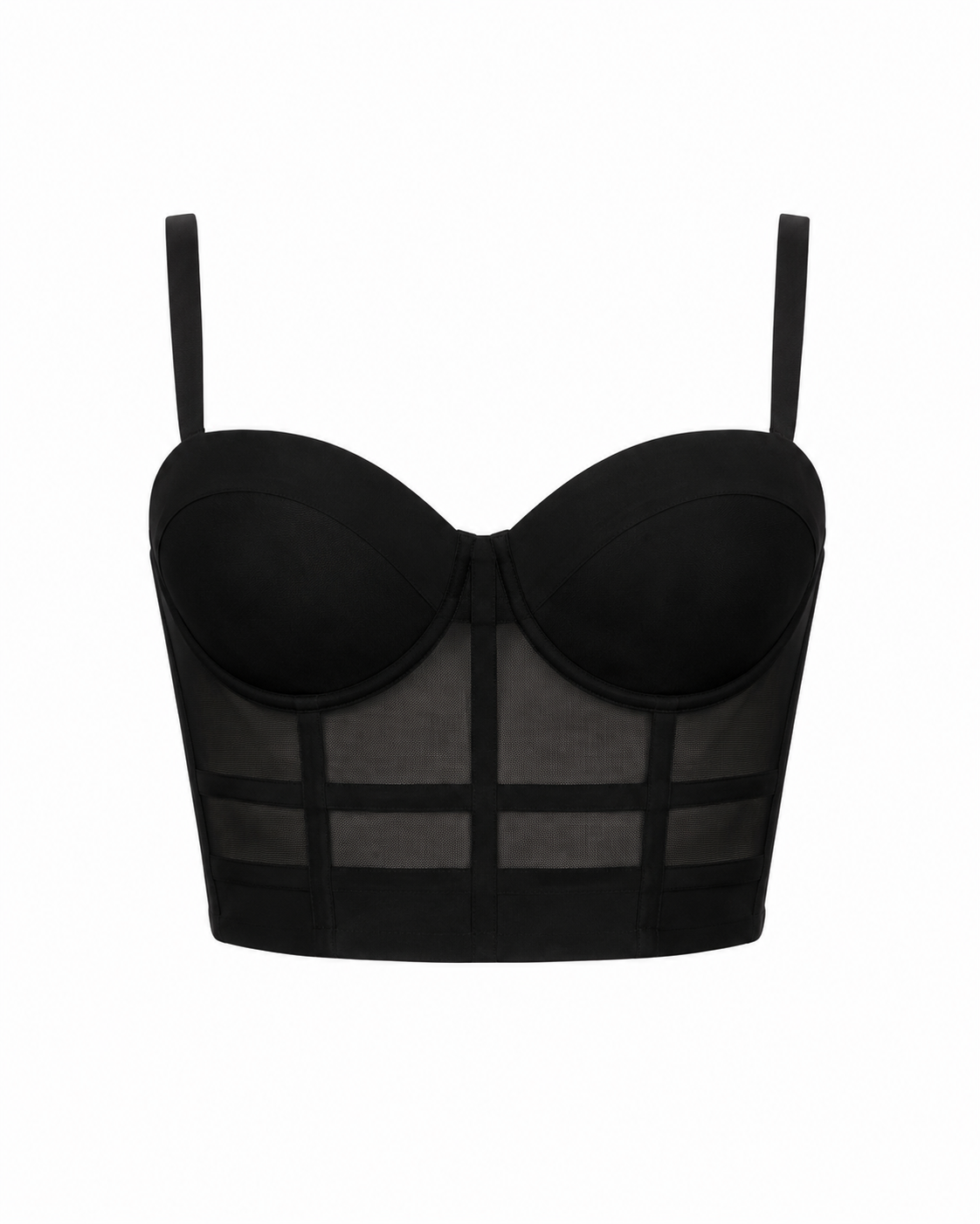 Corset damă cu design modern și inserții transparente rafinate.