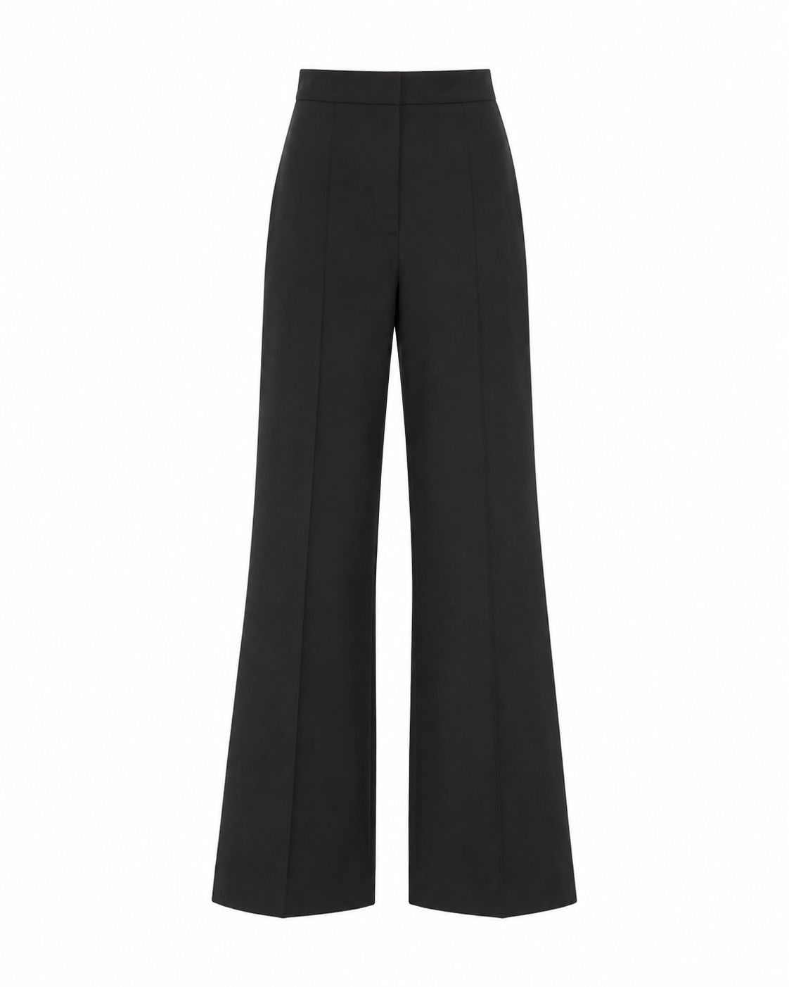 Pantaloni damă stretch flare, vedere laterală, croială elegantă și material elastic.